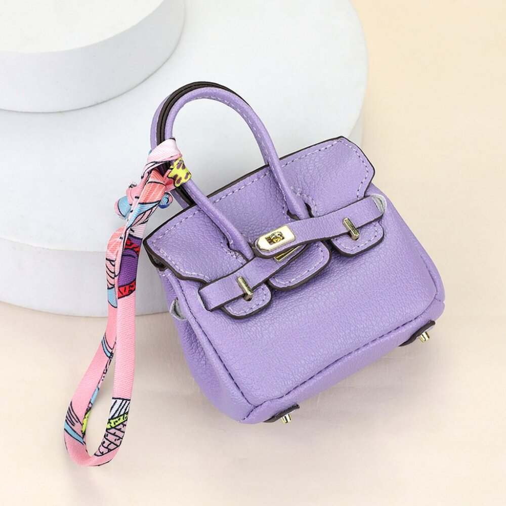 Mini Handbag Designer Inspo Kelly Bag Purse Charm to Store Ipods Ear Pods - Picture 7 of 15